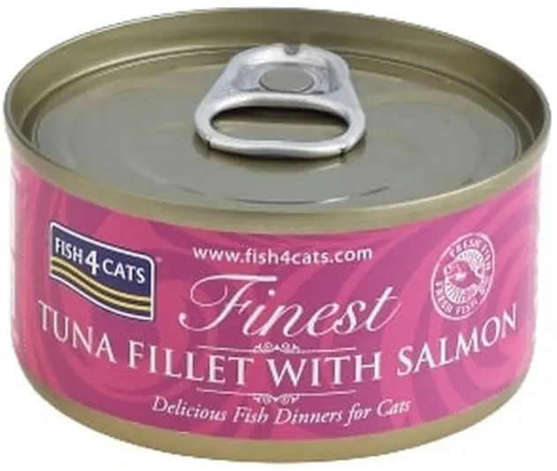 FISH4CATS Finest Conserva pentru pisici, cu file de Ton si Somon 70g