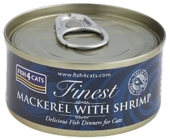 FISH4CATS Finest Conserva pentru pisici, cu Macrou si Creveti 70g