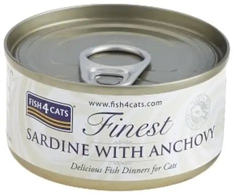FISH4CATS Finest Conserva pentru pisici, cu Sardine si Ansoa 70g