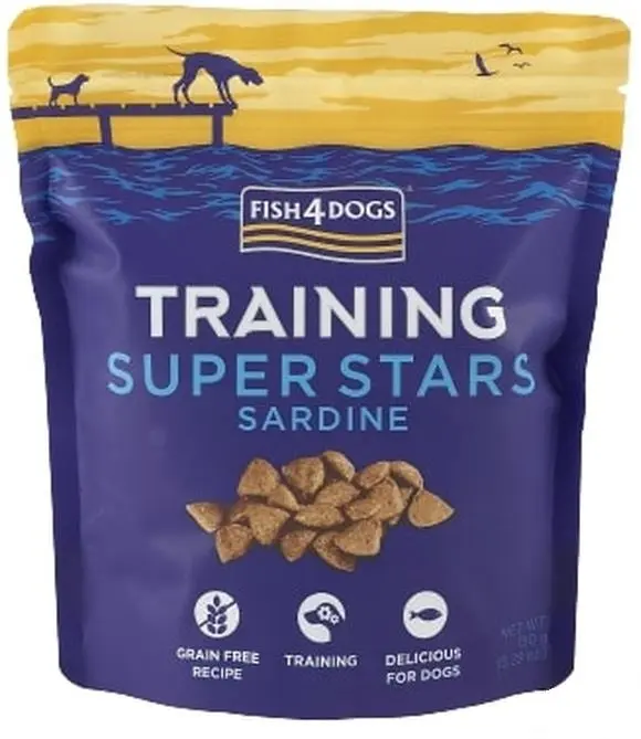FISH4DOGS Training Superstars Recompensa pentru caini adulti, cu Sardine 150g