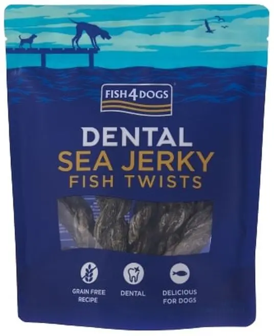 FISH4DOGS Dental Sea Recompensa caini, rulou rasucit din piele de peste 100g