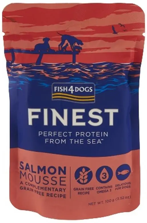 FISH4DOGS Finest Plic pentru caini, mousse cu Somon 100g