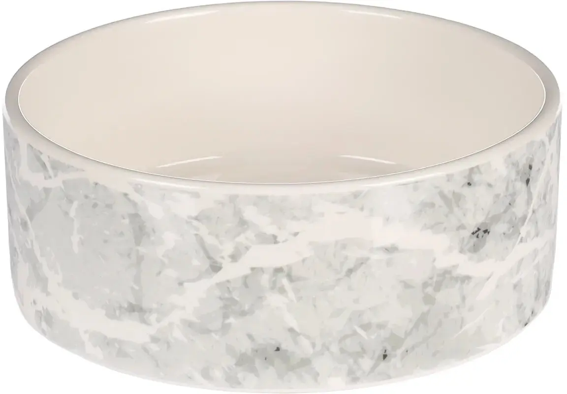 FLAMINGO Bol pentru caini, din ceramica, culoare marmura, 900 ml