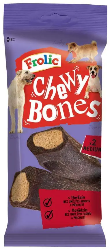 FROLIC Recompense pentru caini Chewy Bones, cu Vita 170g