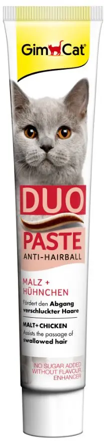 GIMCAT Pasta pentru pisici, Anti Hairball Duo, cu Malt si Pui 50g