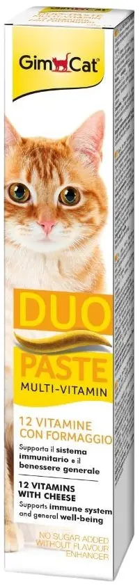 GIMCAT Pasta pentru pisici, Multivitamine Duo, cu Branza 50g