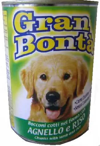 GRAN BONTA Conserva pentru caini, cu Miel si Orez 400g