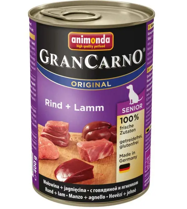 GRANCARNO SENIOR, conserva cu Vitel si Miel 400g