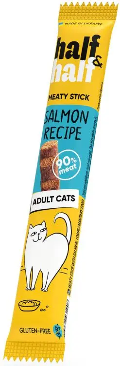 HALF&HALF Recompense pentru pisici, baton cu Somon 5g
