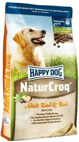 HAPPY DOG Natur Croq pentru caini adulti, cu Vita si Orez