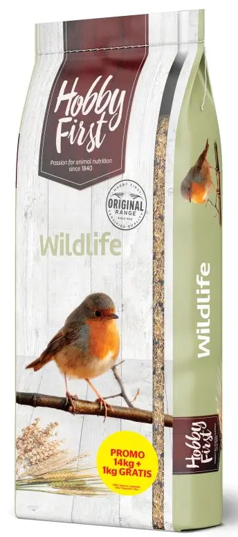 HOBBY FIRST Wild Life 4 Seasons, Mix de seminte pentru pasari 14kg+1kg GRATIS