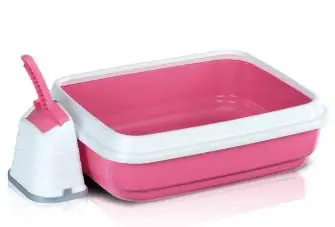 IMAC Set DUO ROSA litiera deschisa 50x40x14,5cm + lopatica si suport, Roz