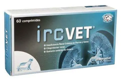 IRC-VET Supliment nutritional pentru insuficienta renala caini si pisici, 60 tbl