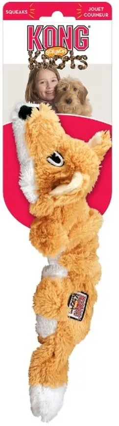 KONG Jucarie pentru caini, Vulpe cu noduri, L, 6.35x15.24x40.01cm