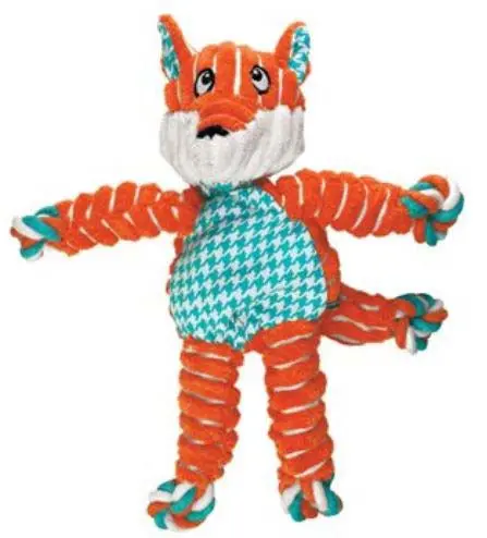 KONG Jucarie pentru caini, Vulpe cu noduri, M 13,97x10,16x27,94cm