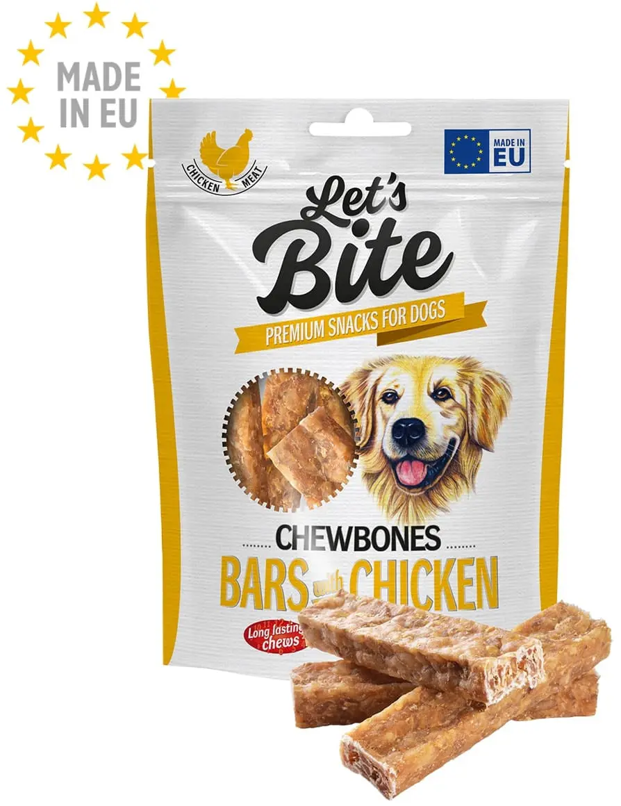 Lets Bite Chewbones - recompense pentru caini, batoane cu Pui 175g
