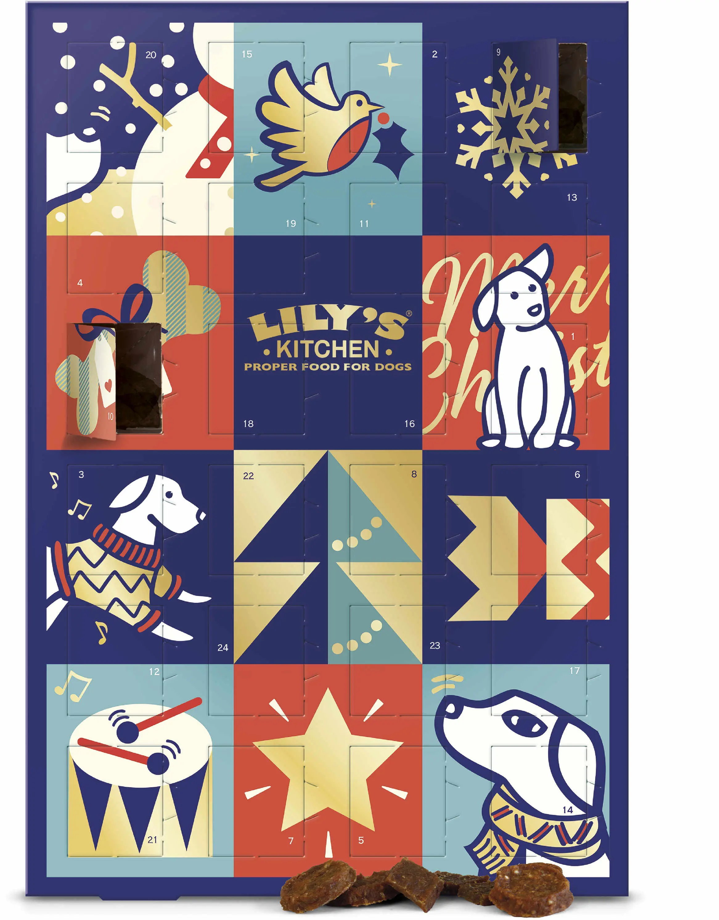 LILY'S KITCHEN Calendar Advent de Craciun - recompensa pentru caini 100g