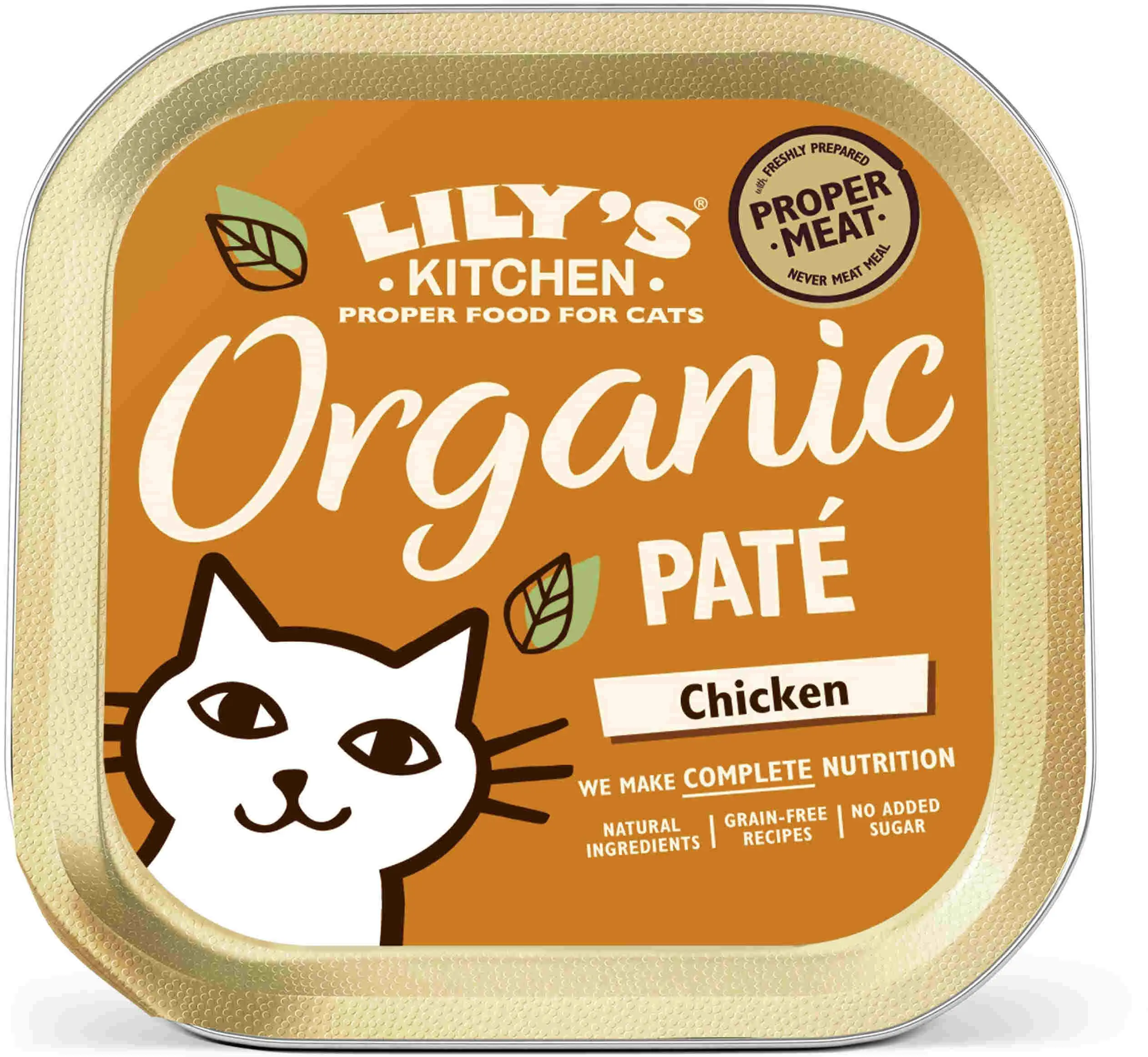 LILY'S KITCHEN Organic Pat pentru pisici, cu Pui, fara cereale 85g