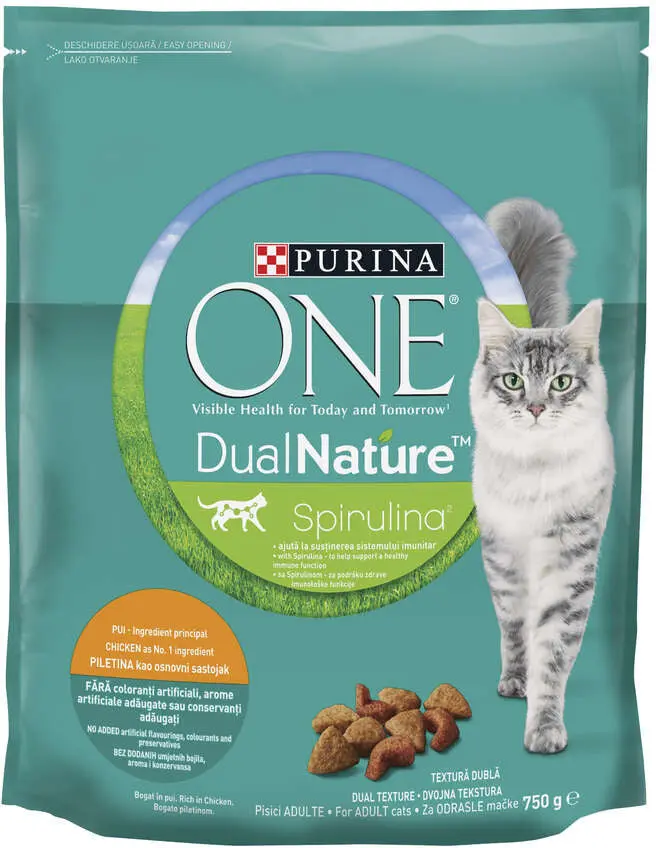 PURINA ONE DUAL NATURE Hrana uscata pt pisici, cu Pui 750g