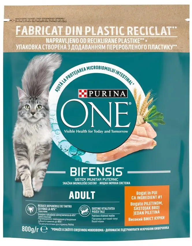 PURINA ONE Hrana uscata pentru pisici Adulte, cu Pui si Cereale integrale