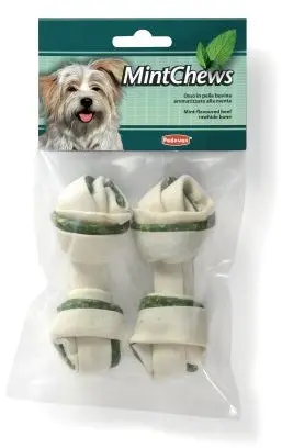 PADOVAN Delicatese pentru caini Os de mestecat cu Vita si menta, 2 bucati 70g