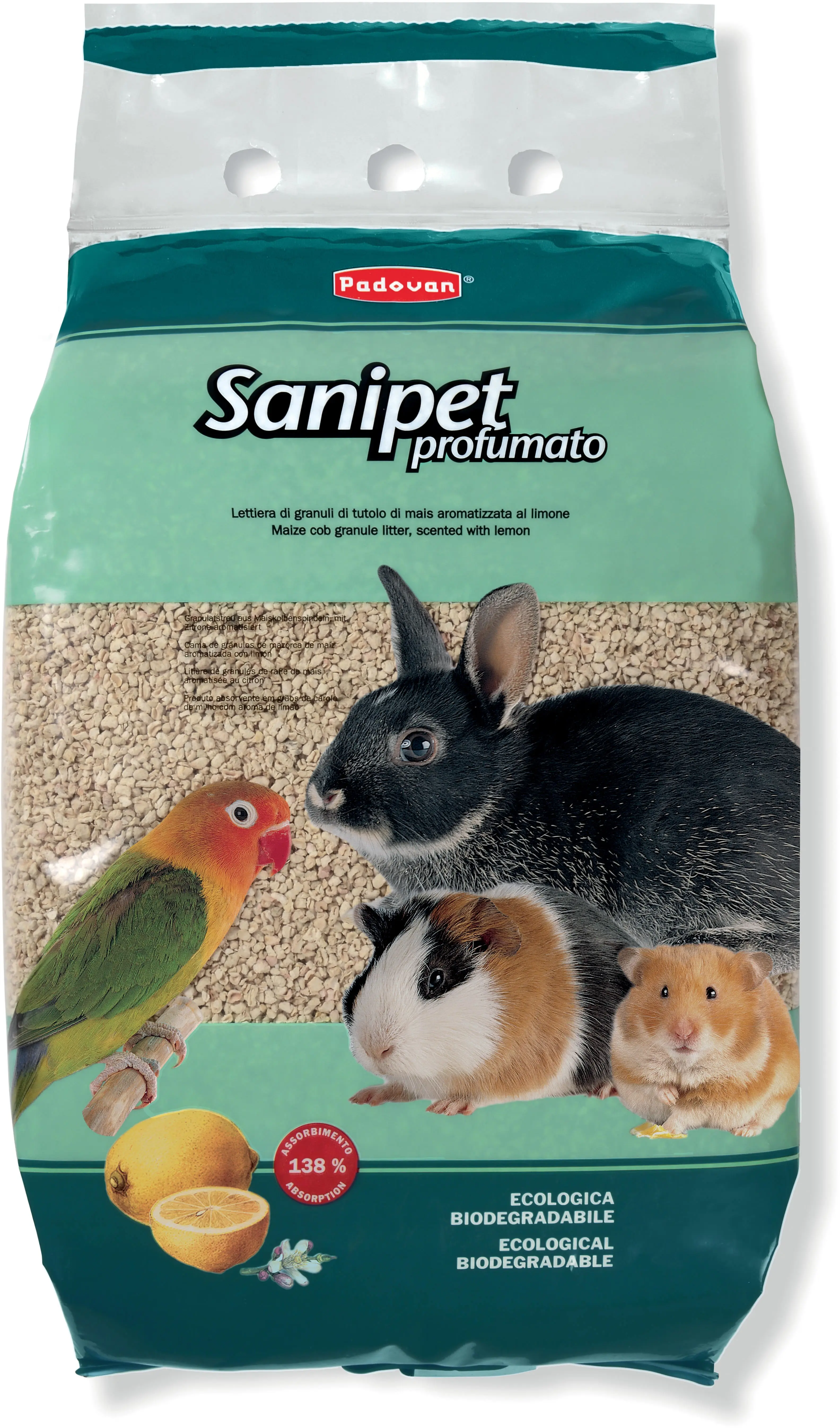PADOVAN Sanipet Parfumato, Asternut pentru pasari si rozatoare 10L