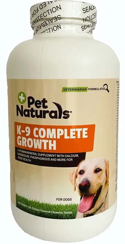 PET NATURALS K-9 COMPLETE GROWTH Supliment nutritiv pentru caini 120tablete