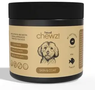 PETSWELL Skin & Coat Supliment pentru caini, 60 comprimate