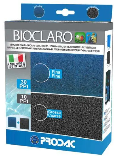 PRODAC Bioclaro Material pentru filtrare, burete 2 bucati 33x20x6,5cm
