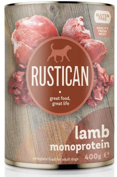 RUSTICAN Monoproteic Miel, hrana monoproteica la conserva 400g