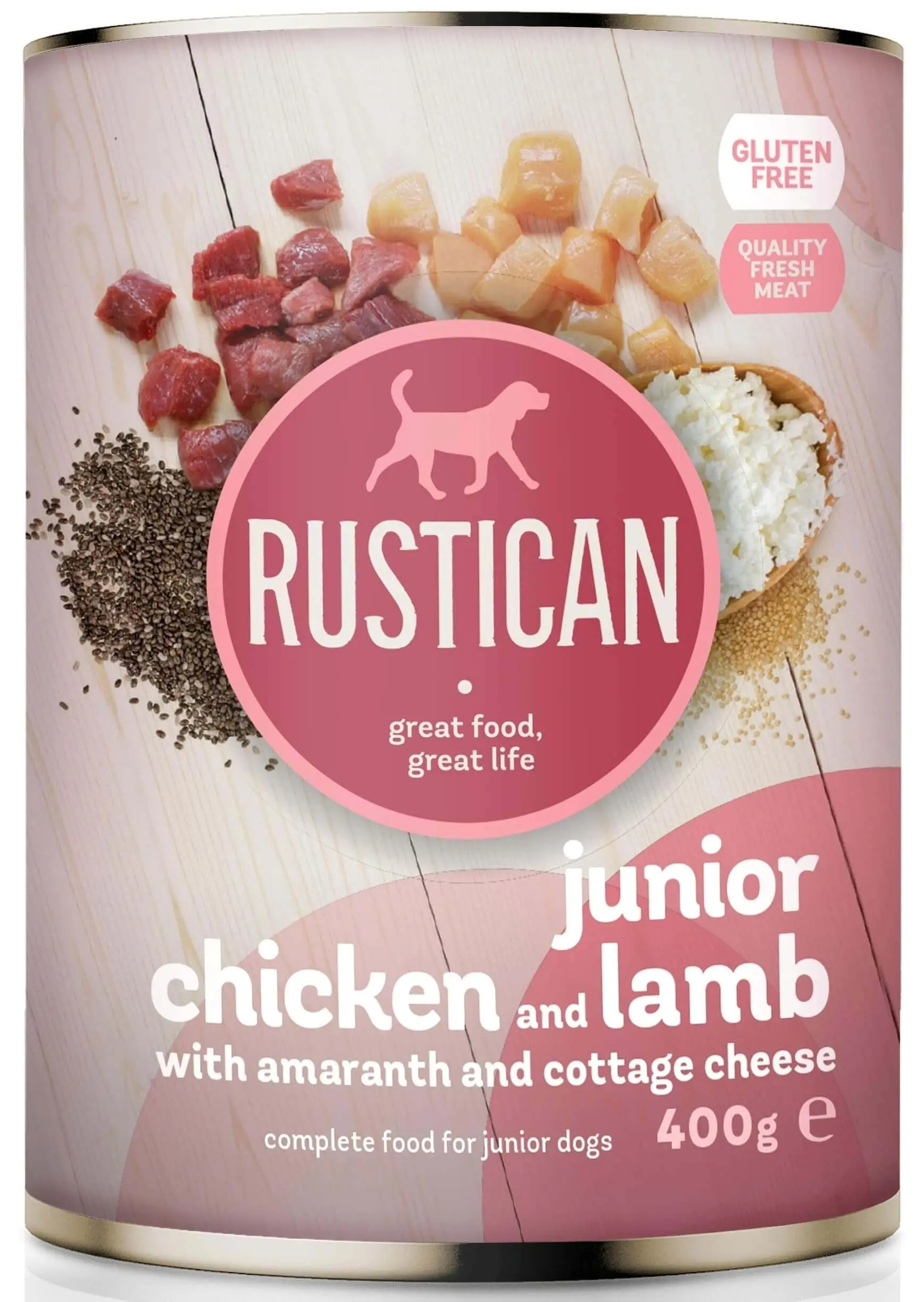 RUSTICAN JUNIOR Pui si Miel cu Amarant si Branza de Vaci 400g