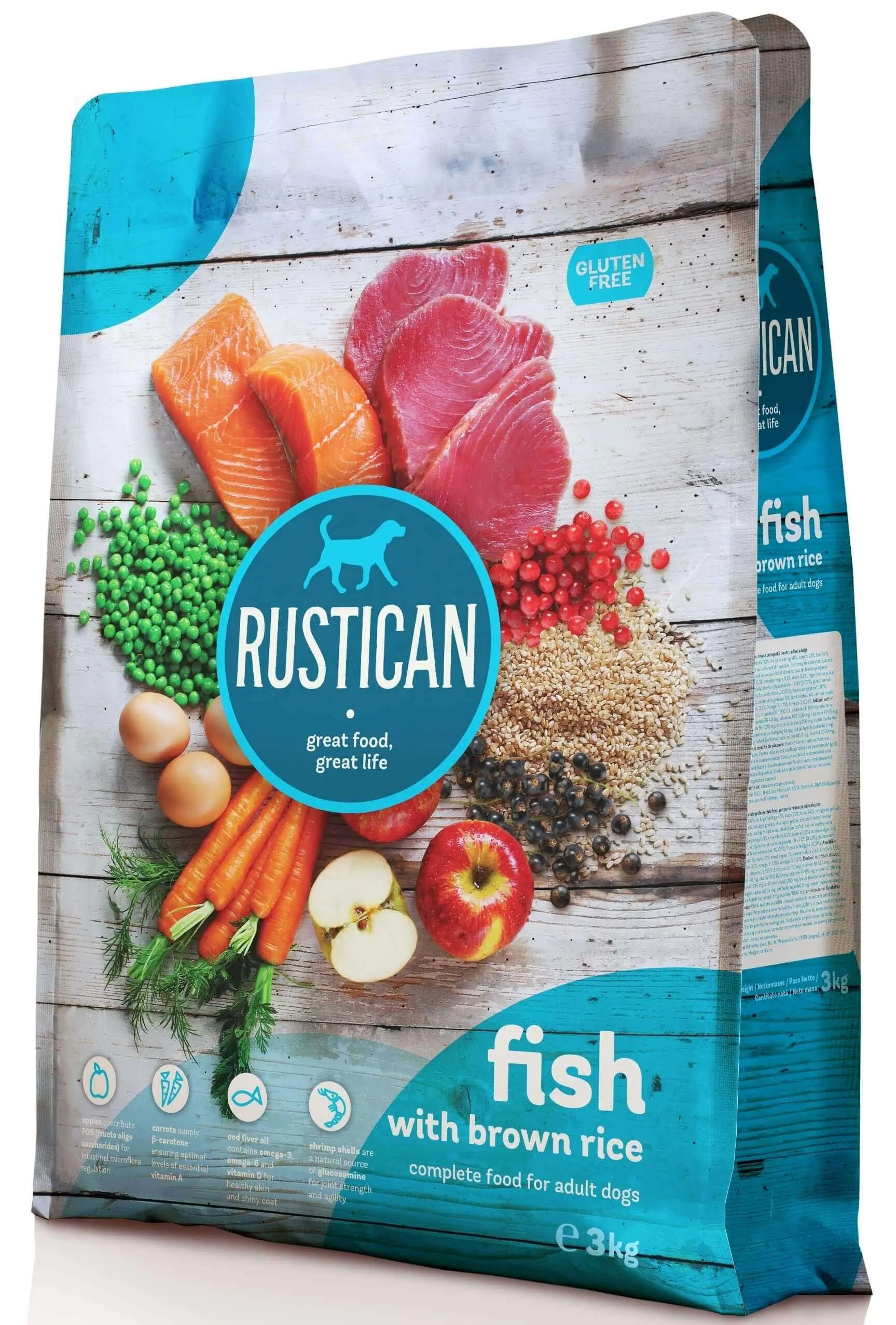 RUSTICAN Peste si Orez brun, fara gluten