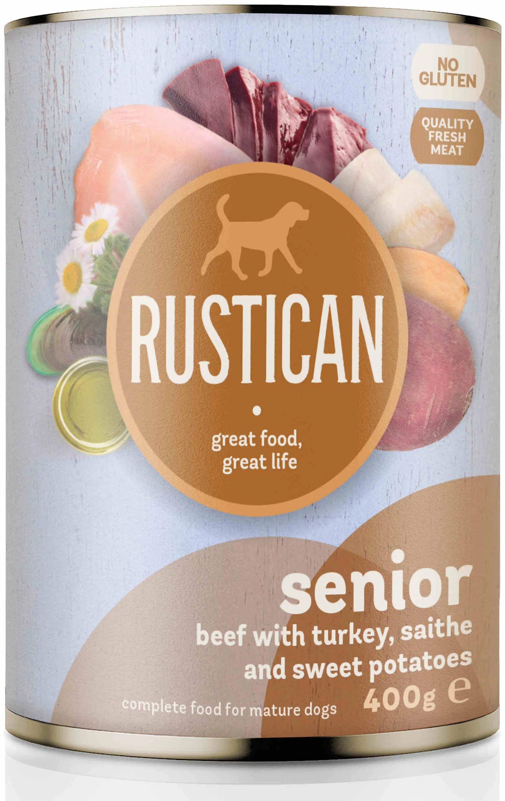 RUSTICAN SENIOR Vita, Curcan, Cod negru si Cartofi dulci