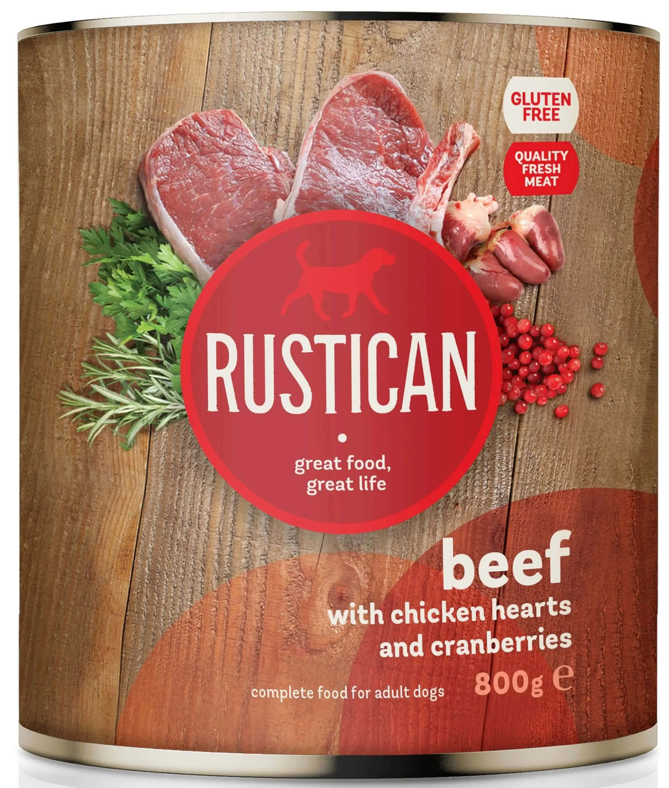 RUSTICAN Vita si Inimi de Pui cu Merisoare