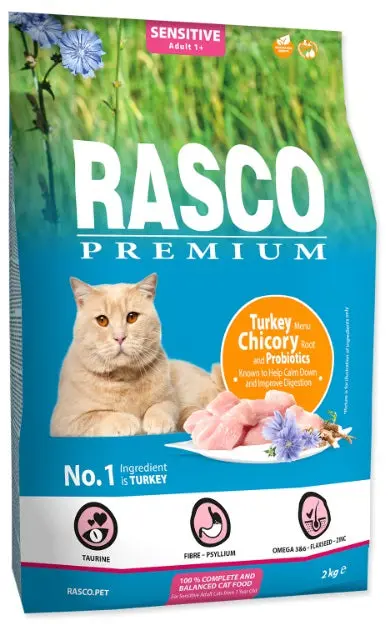 RASCO Premium Sensitive Hrana pentru pisici adulte, Curcan