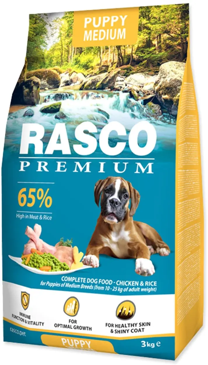 RASCO Premium PUPPY Medium, cu Pui si Orez