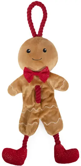 ROSEWOOD Jucarie pentru caini George Gingerbread, cu sfoara, editie Craciun