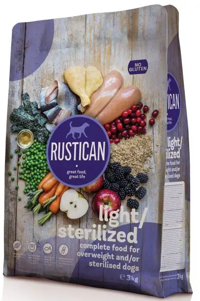 RUSTICAN Light / Sterilized Pui, Peste si orez brun, fara gluten