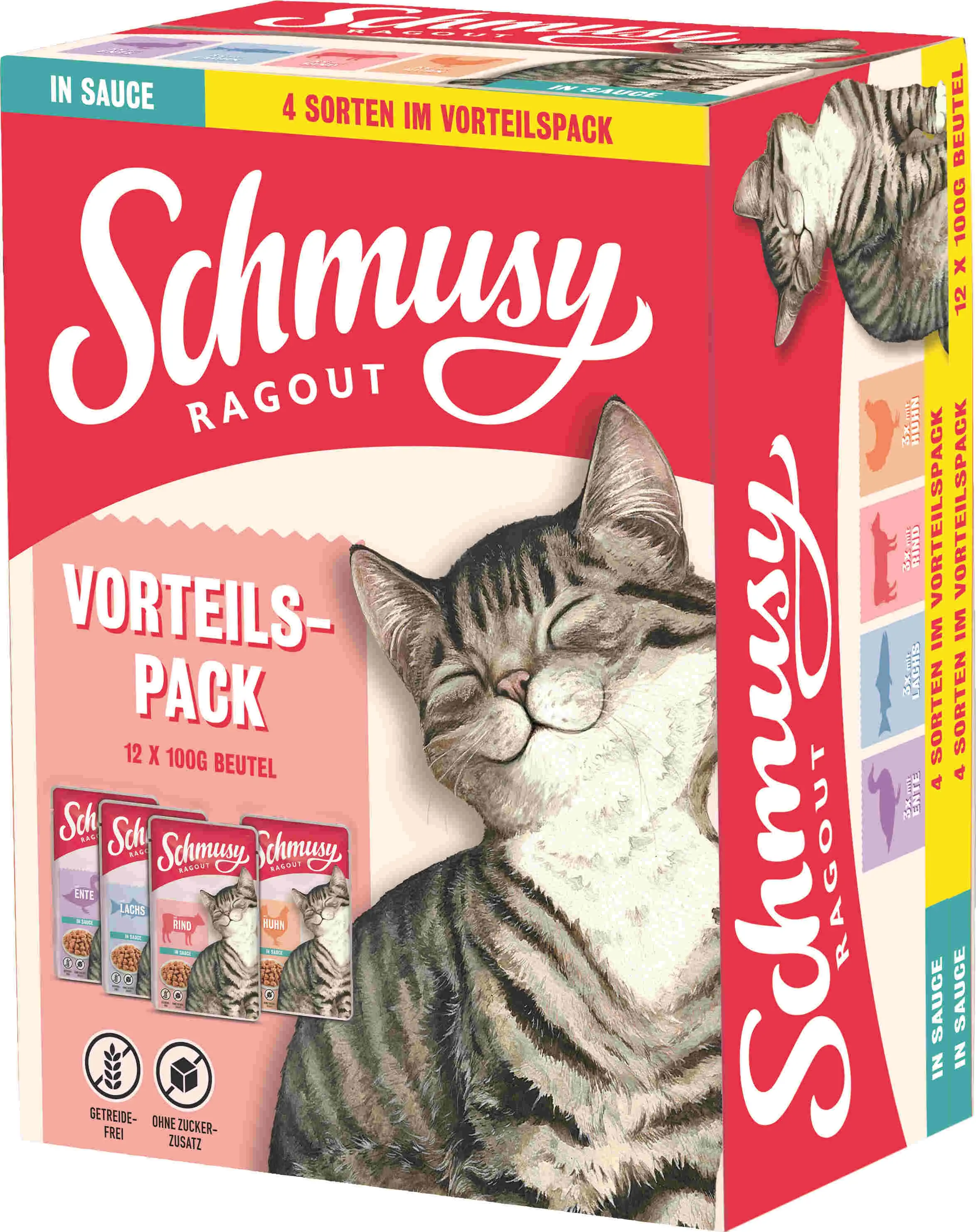 SCHMUSY Ragout Pachet plicuri pentru pisici, in sos 12x100g