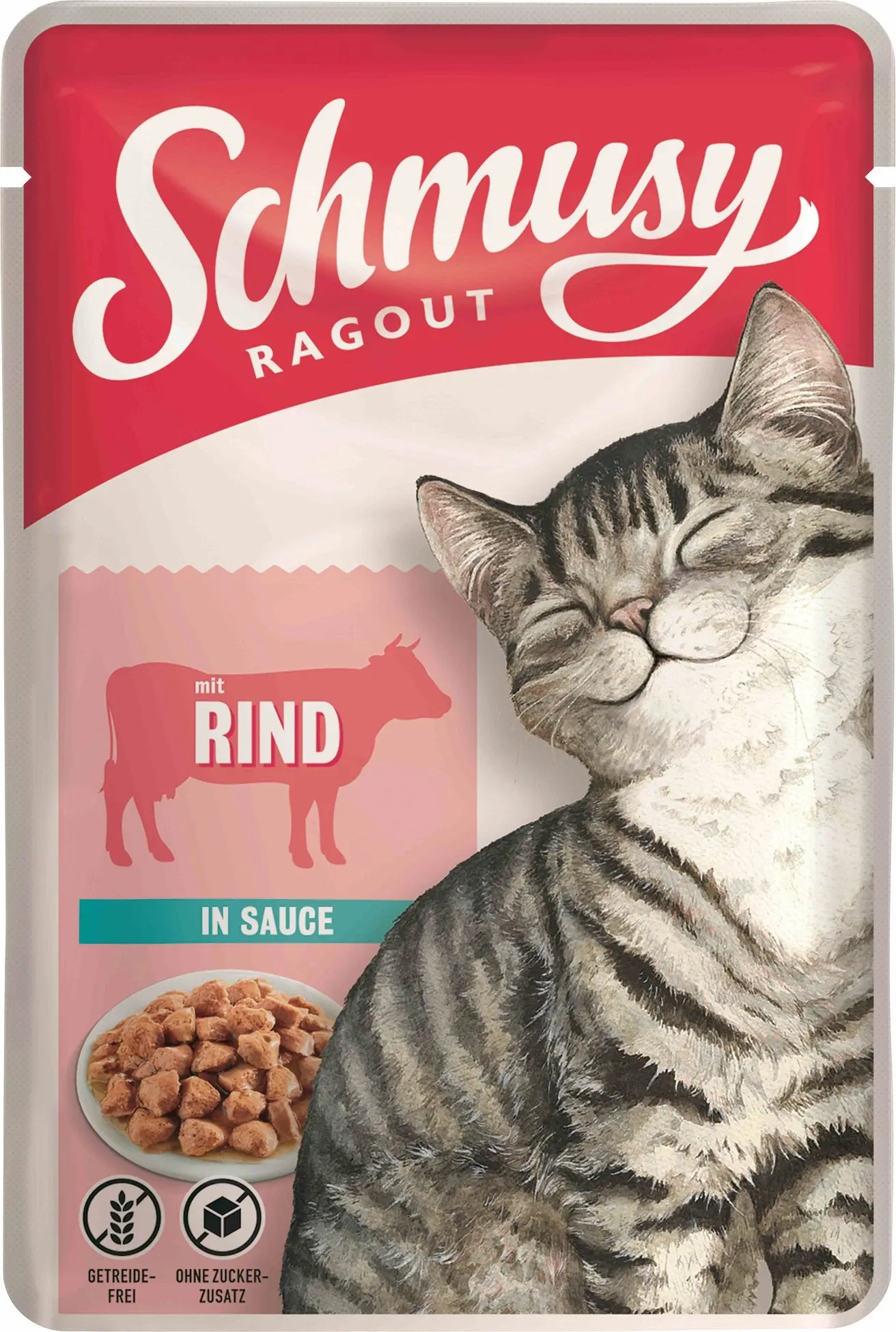 SCHMUSY Ragout Plic pentru pisici, Vita in sos 100g