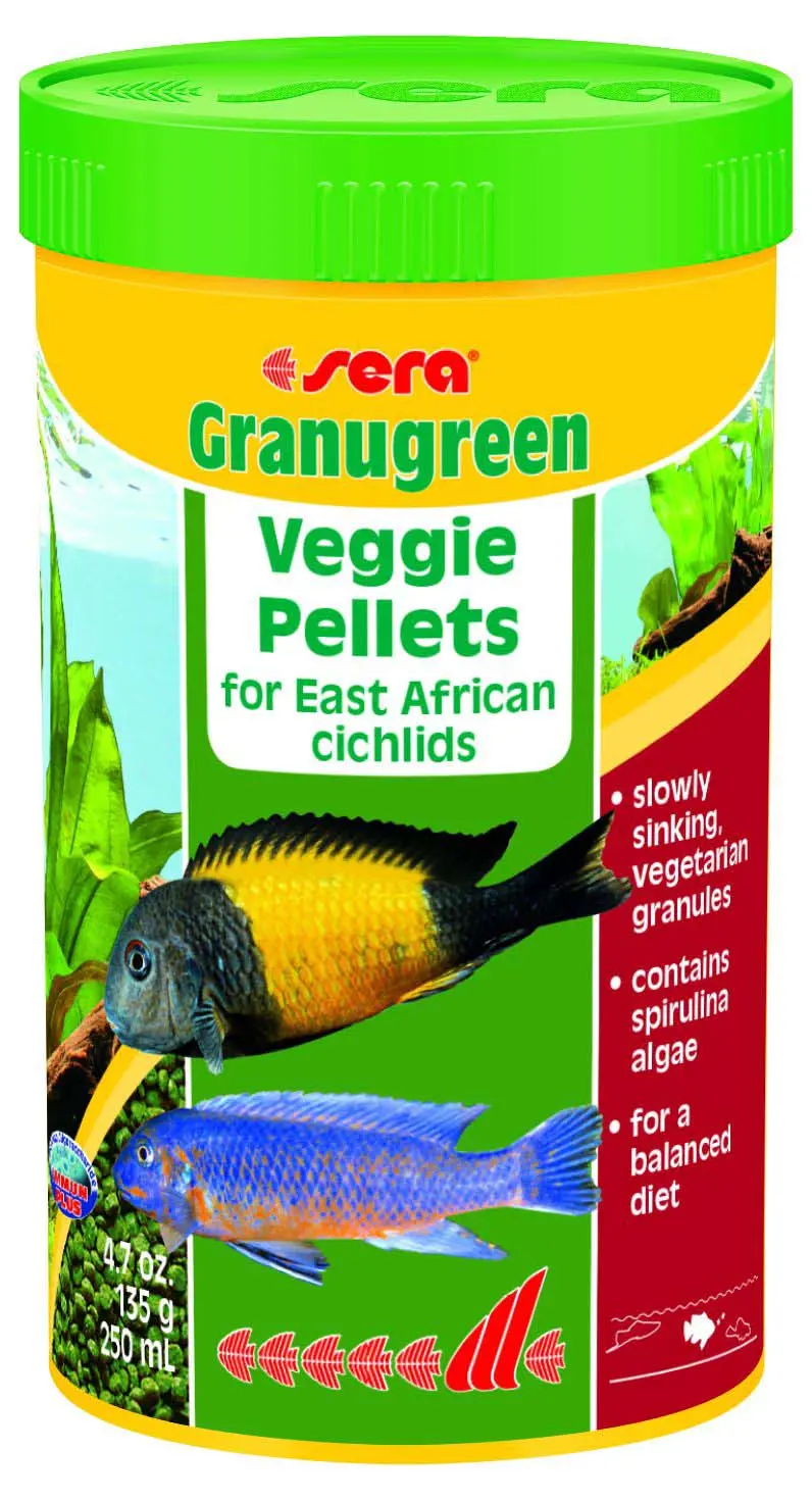SERA Granugreen - Hrana pelete pentru ciclide erbivore 250ml