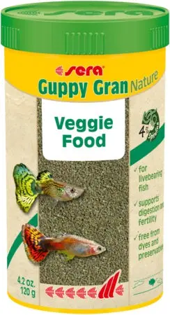 SERA Guppy Gran Nature Hrana vegetala pentru pesti guppy