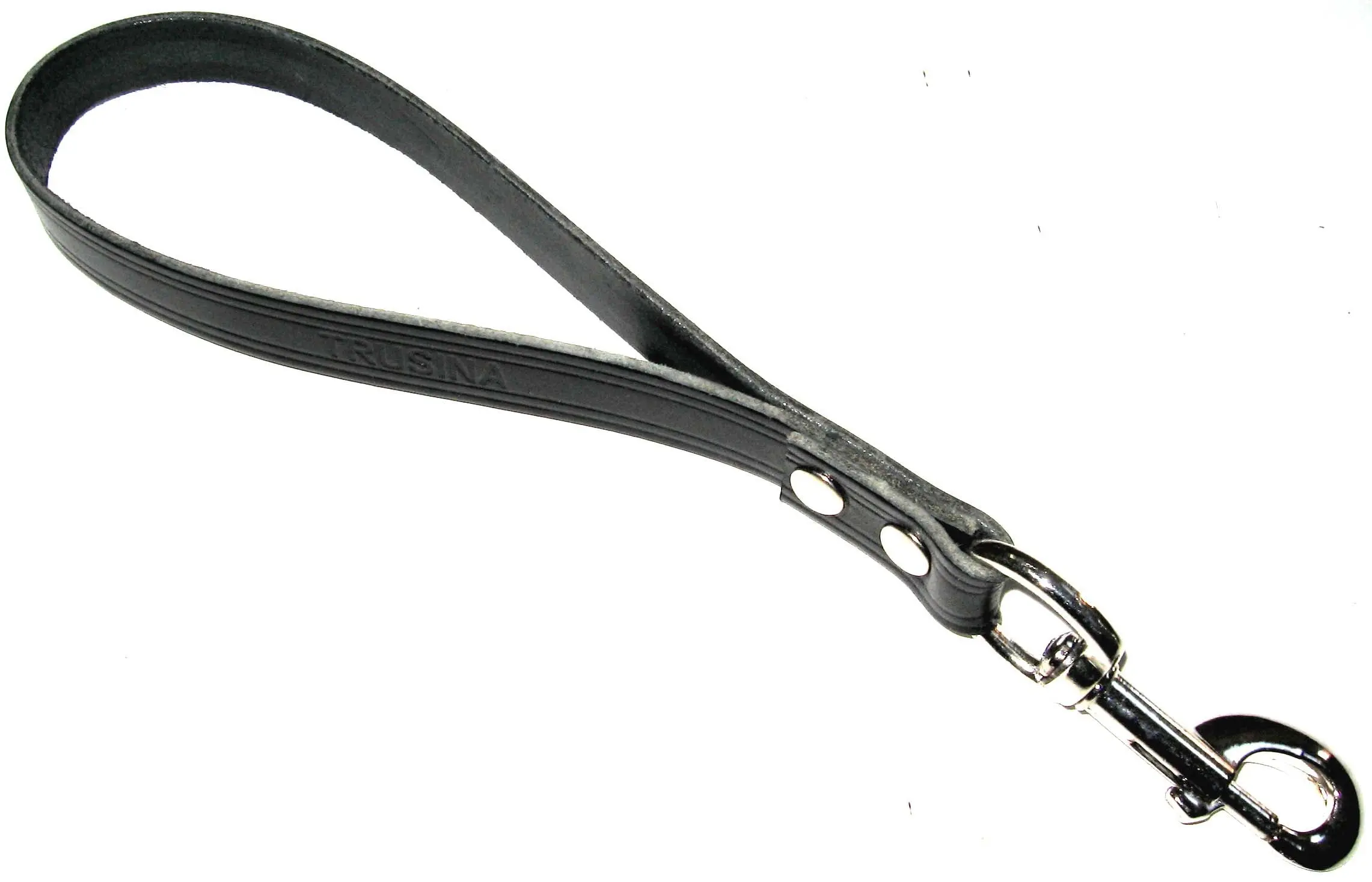 TRUSINA Lesa din piele pentru caini de talie mare, cu maner, 20 cm