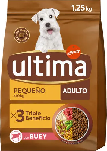 ULTIMA Hrana uscata pentru caini Mini Adult, cu Vita 1,25kg