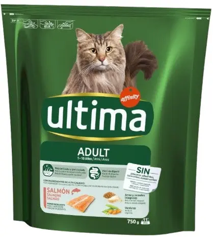 ULTIMA Hrana uscata pentru pisici, cu Somon 750g