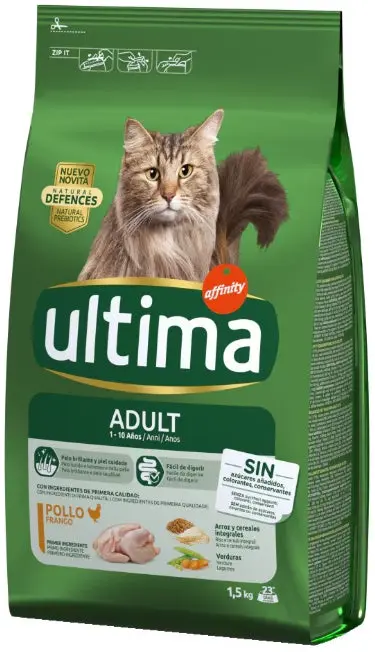 ULTIMA Hrana uscata pentru pisici, cu Pui si Orez 1,5kg