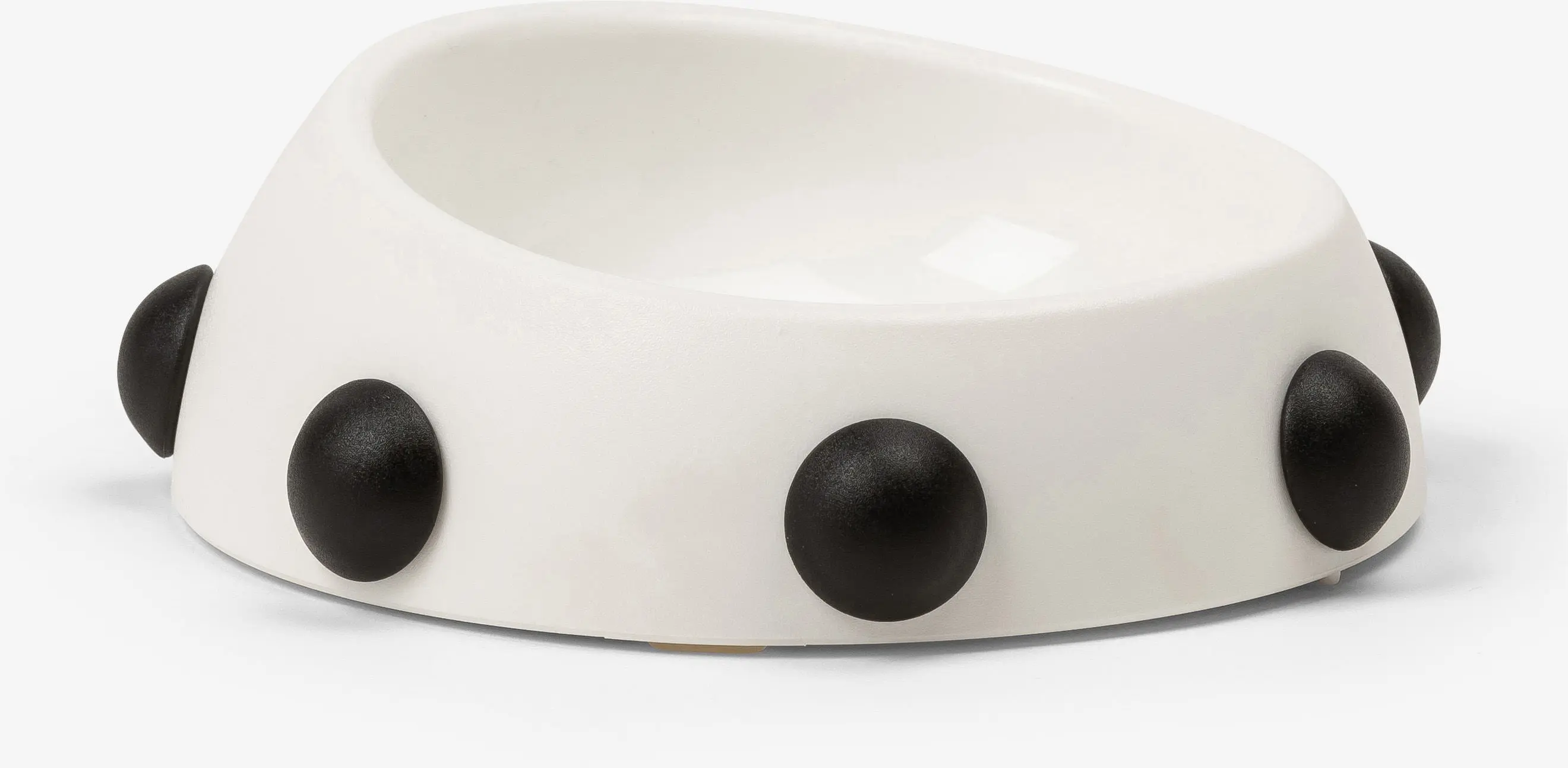 UNITED PETS Castron Boss nano, 15x15xh5,4cm, 160ml, alb cu tepi negri