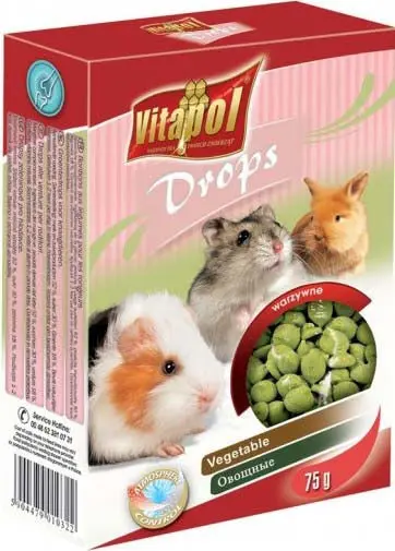 VITAPOL Delicatese pentru rozatoare Dropsuri cu Lapte si Miere 75g