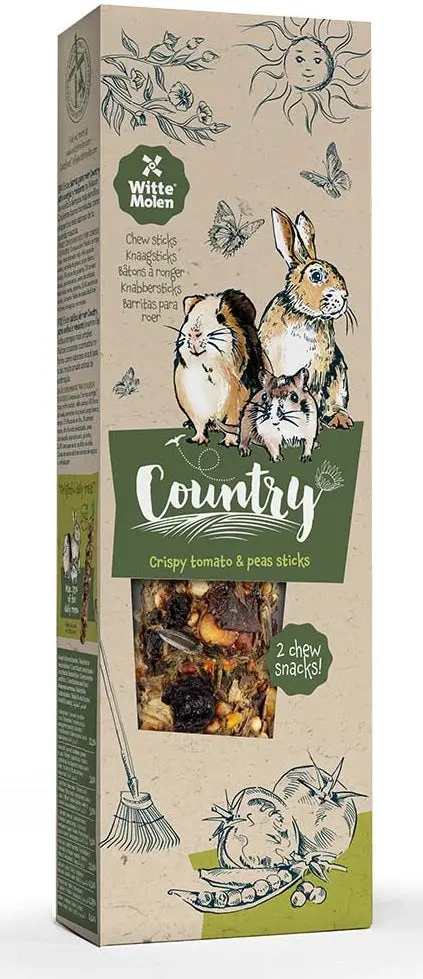 WITTE MOLEN Country Baton pentru rozatoare, cu Rosii si Mazare 180g