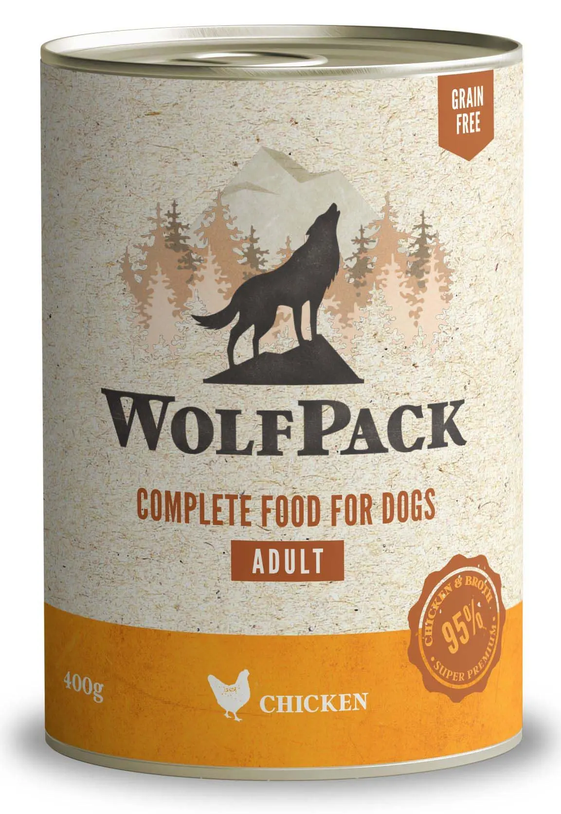 WOLFPACK Adult Pui, Hrana umeda pentru caini adulti